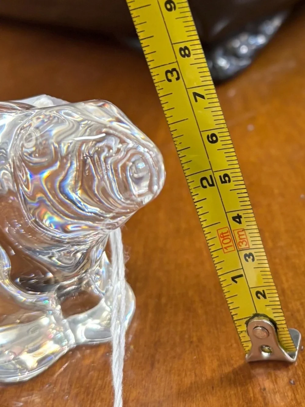 Vintage Hand Blown Hadeland Crystal Glass Figurine Polar Bear Art Paperweight - Picture 3 of 8